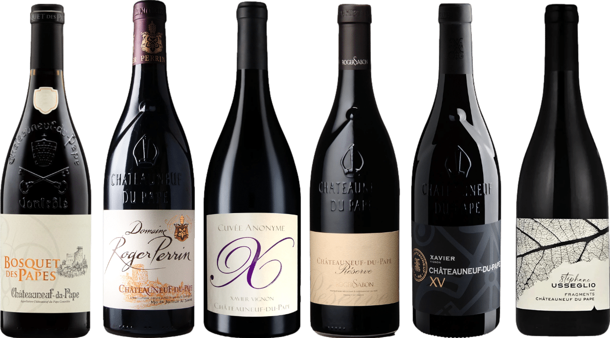Hochwertiges Chateauneuf du Pape Verkostungsset